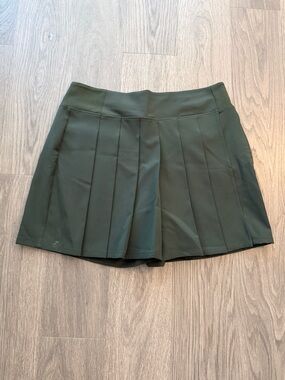 Athleta Olive Green Pleated Golf Skort